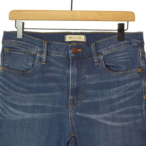 Madewell Roadtripper High Rise Skinny Jeans Raw Hem Stretch Denim Casual Size 29 - Picture 4 of 16